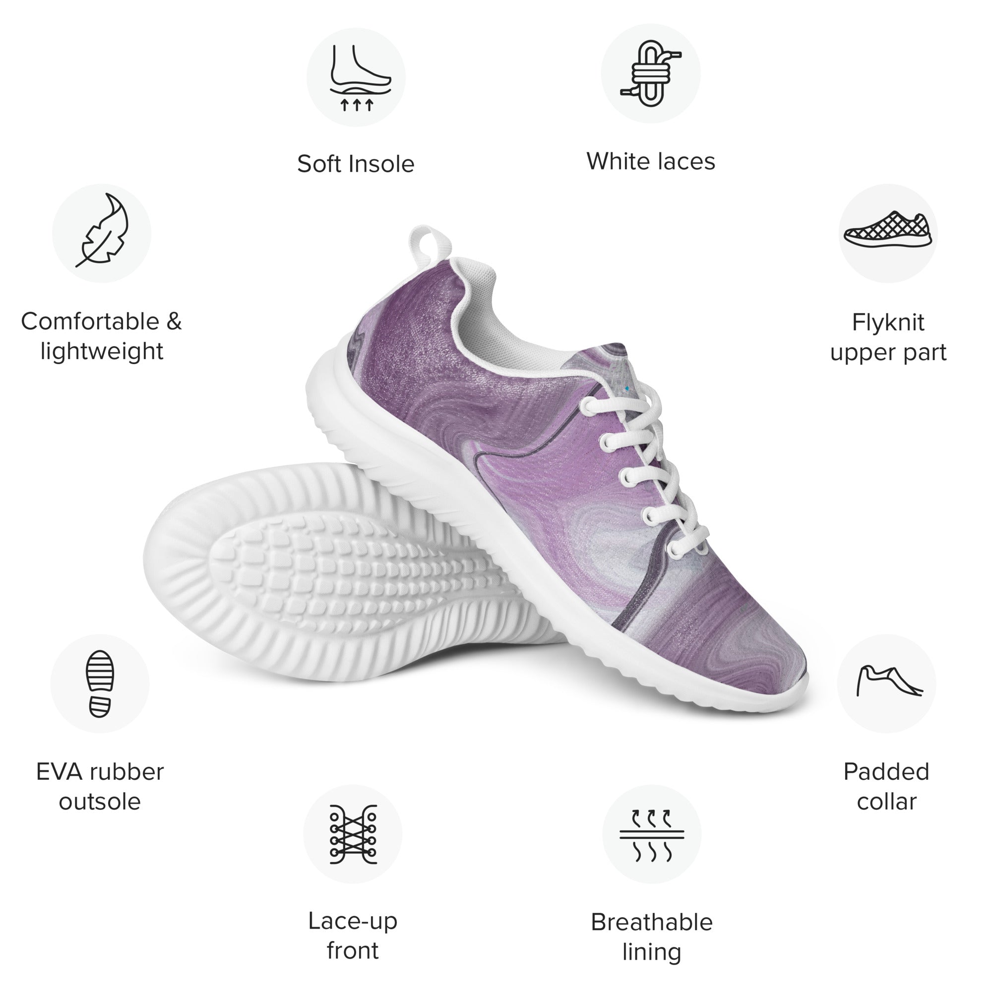 Shoes - Women's Purple Marble Athletic