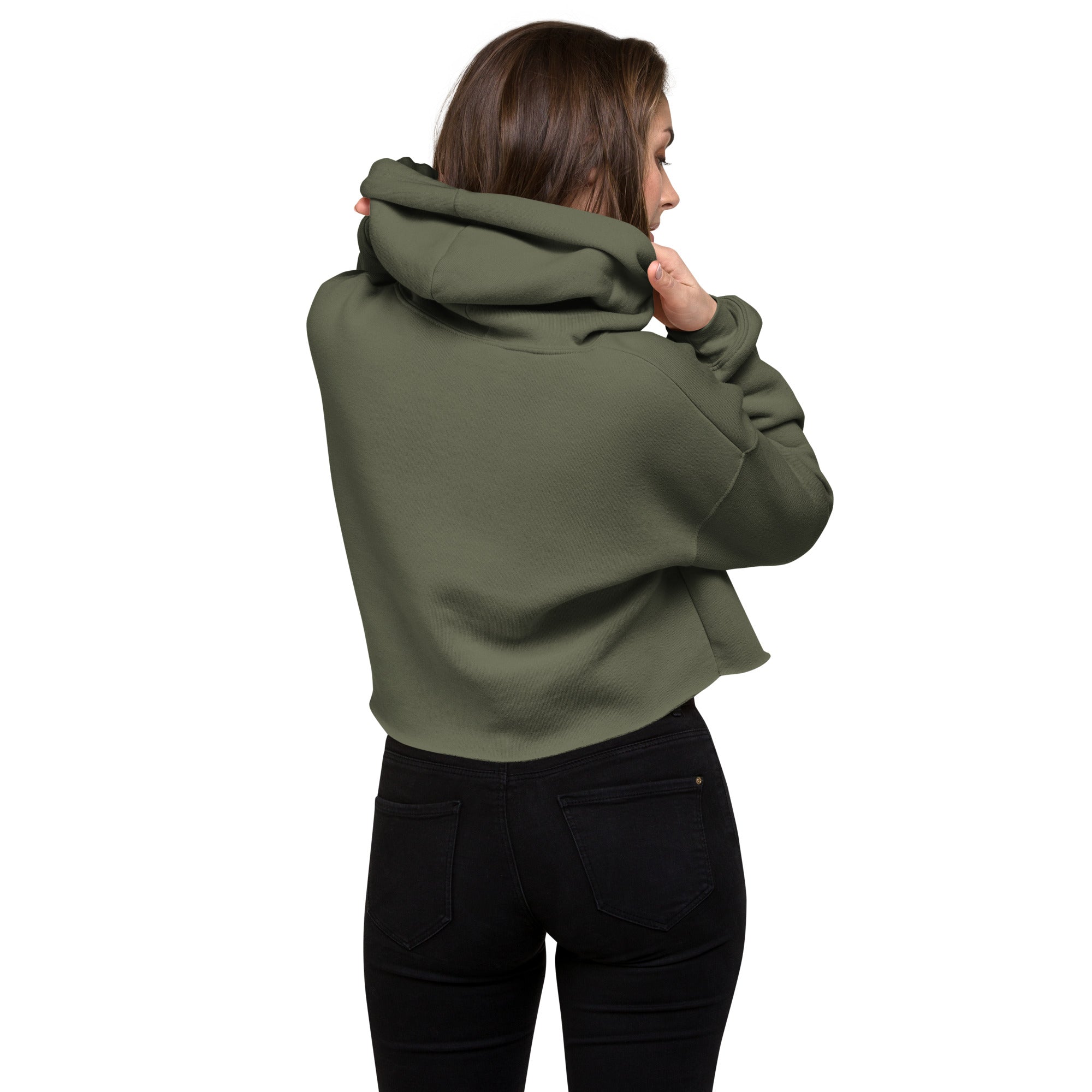 Simple Plain Crop Hoodie
