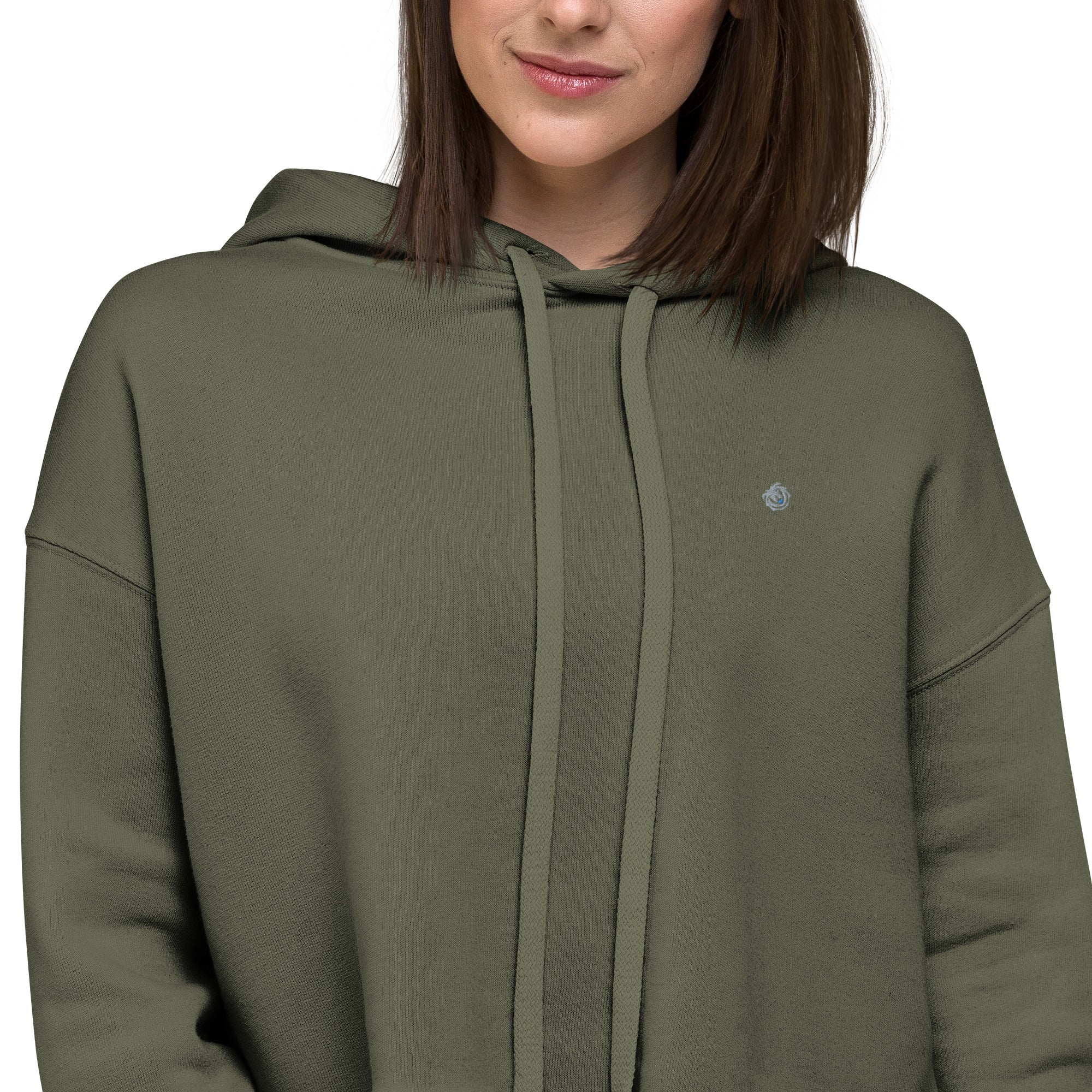 Simple Plain Crop Hoodie