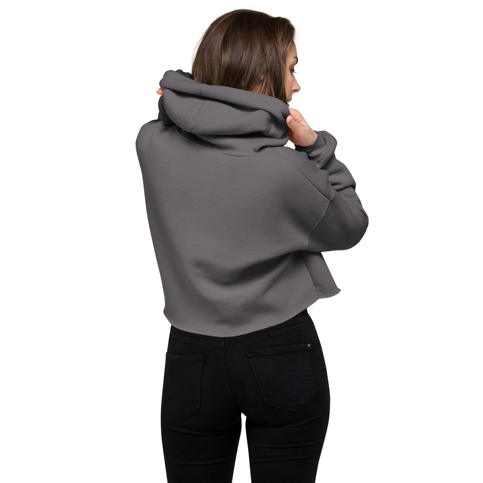Simple Plain Crop Hoodie