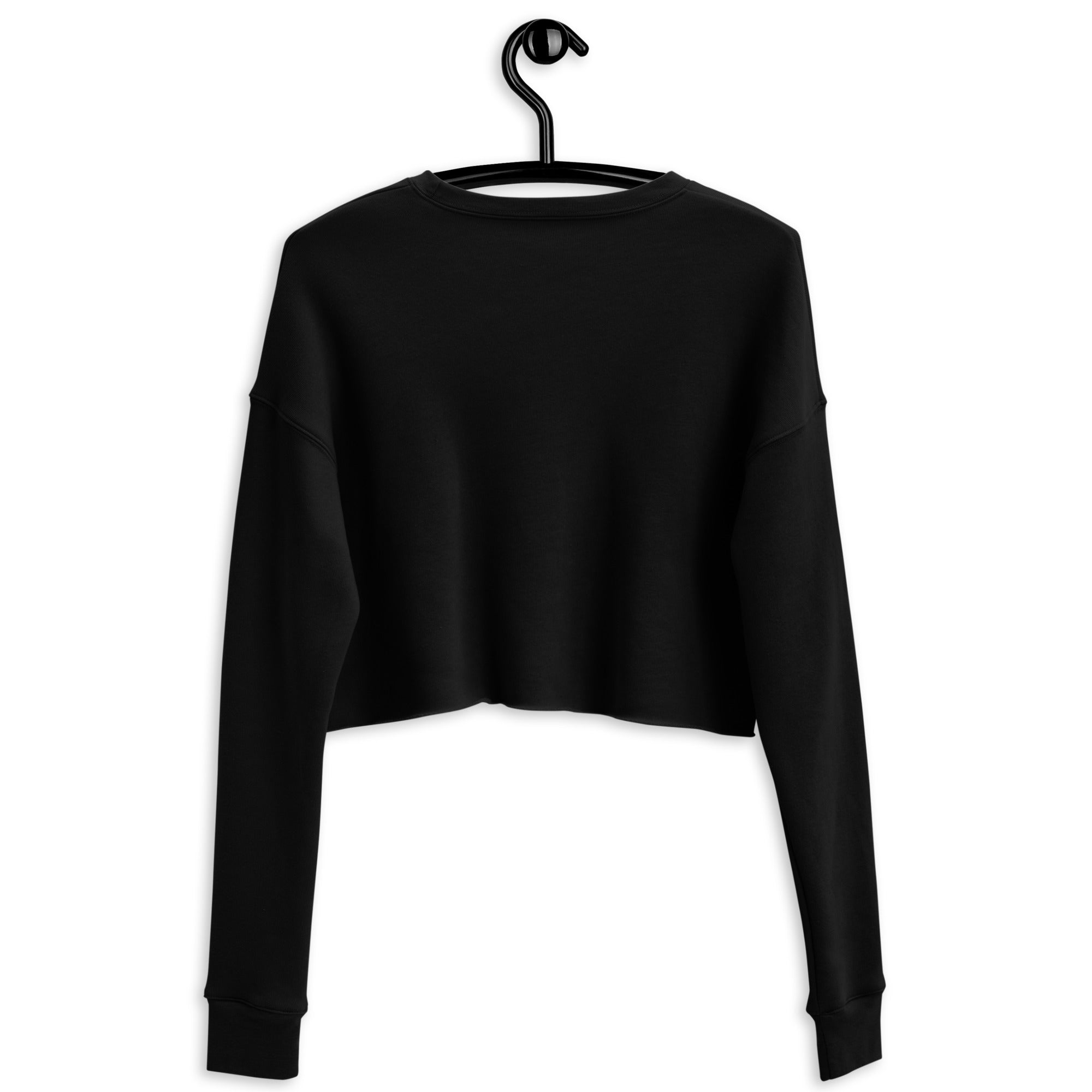 Simple Plain Crop Sweatshirt
