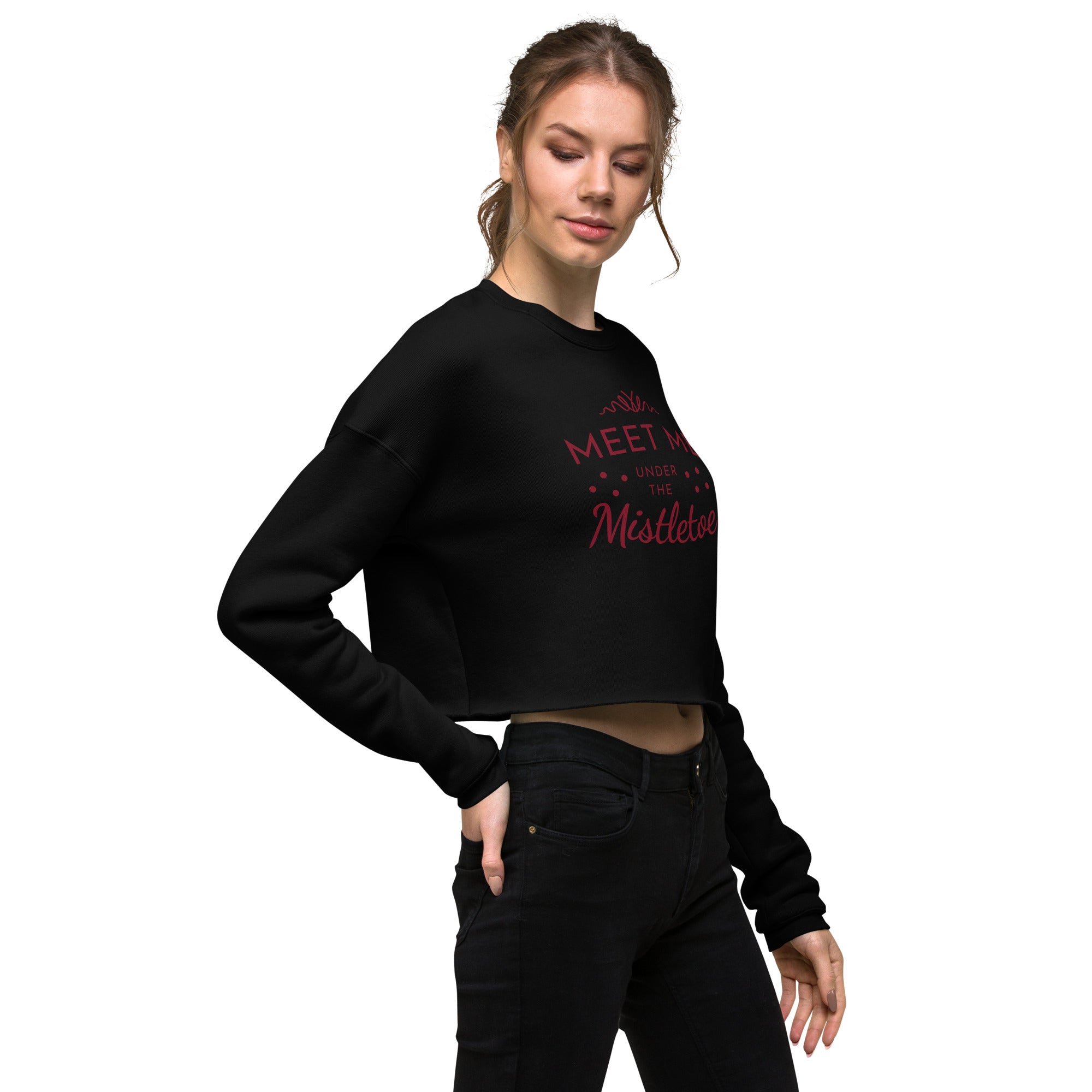 Sweatshirt - Women's Mistletoe Crop