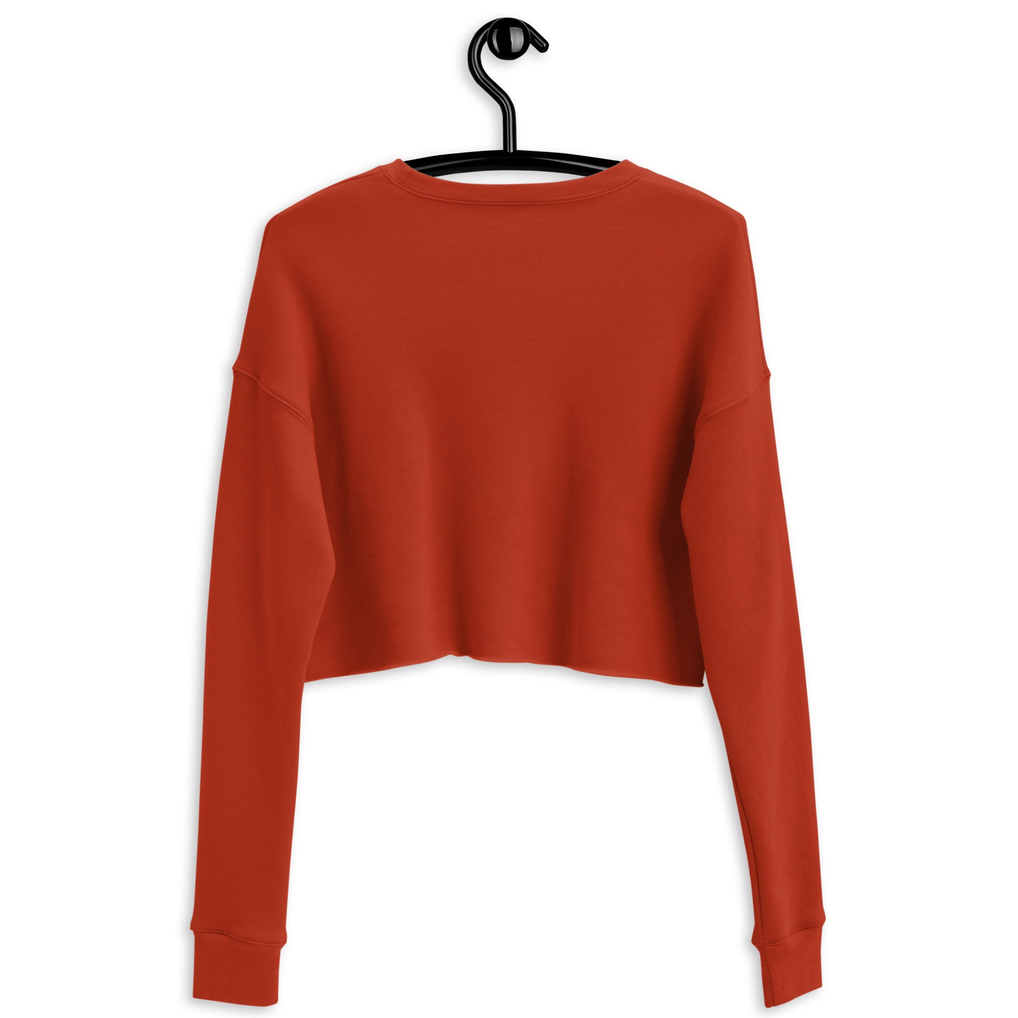 Simple Plain Crop Sweatshirt
