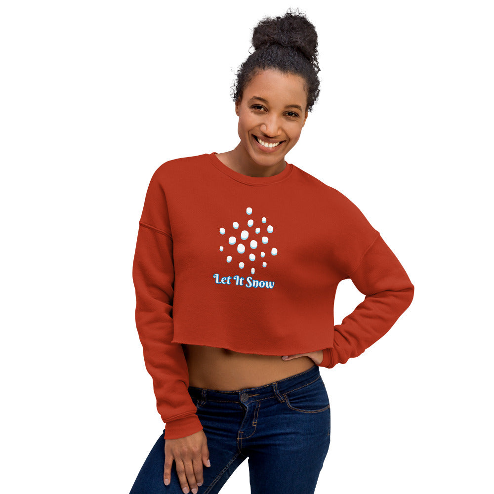 Sweatshirt - Let It Snow Crop