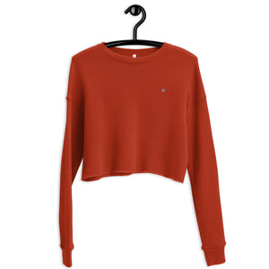 Simple Plain Crop Sweatshirt