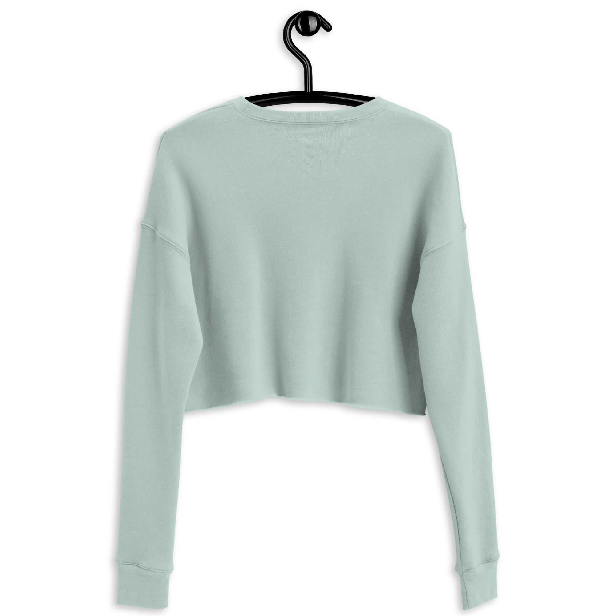 Simple Plain Crop Sweatshirt