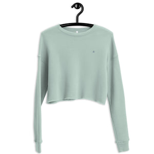 Simple Plain Crop Sweatshirt