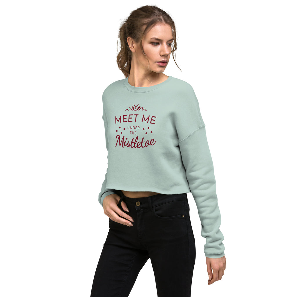 Sweatshirt - Women's Mistletoe Crop