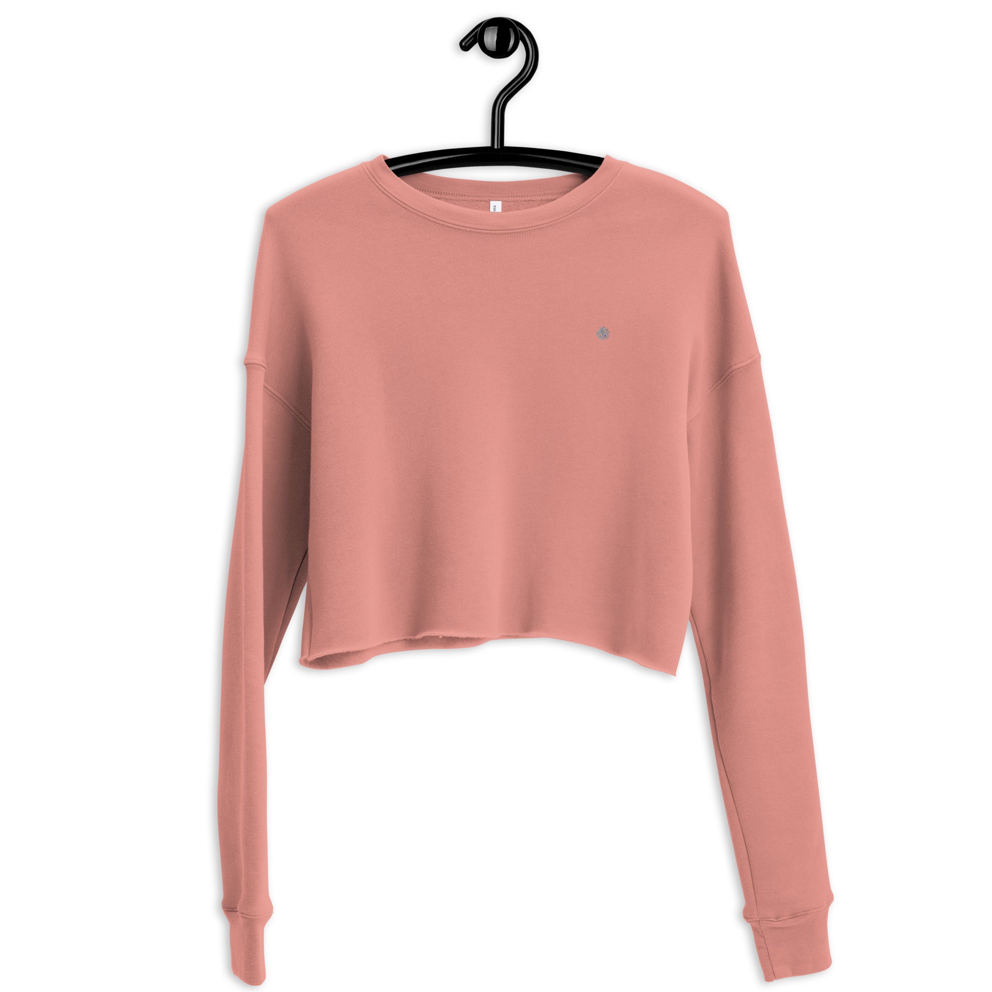 Simple Plain Crop Sweatshirt