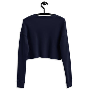 Simple Plain Crop Sweatshirt