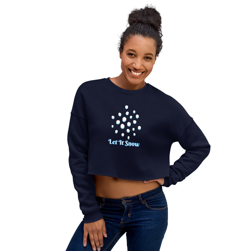 Sweatshirt - Let It Snow Crop