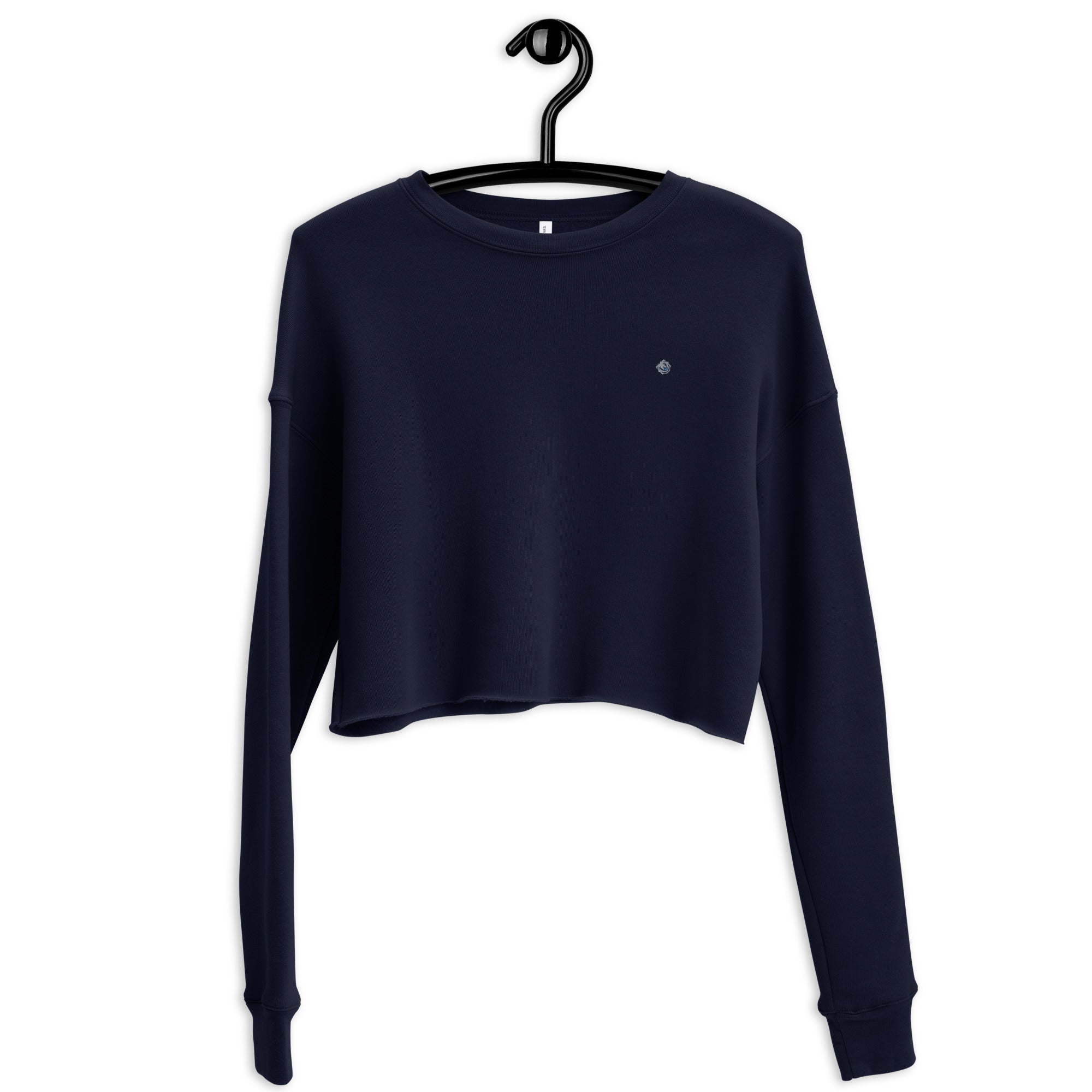 Simple Plain Crop Sweatshirt