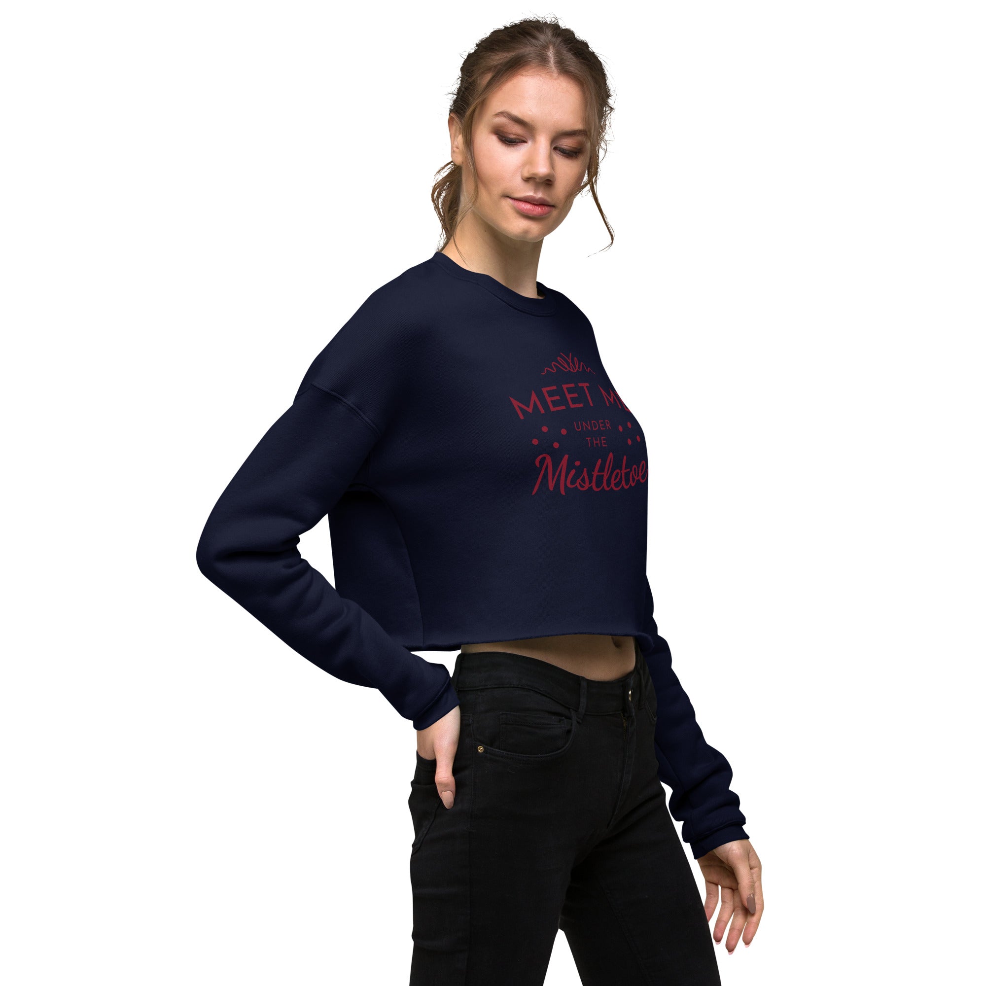 Sweatshirt - Women's Mistletoe Crop