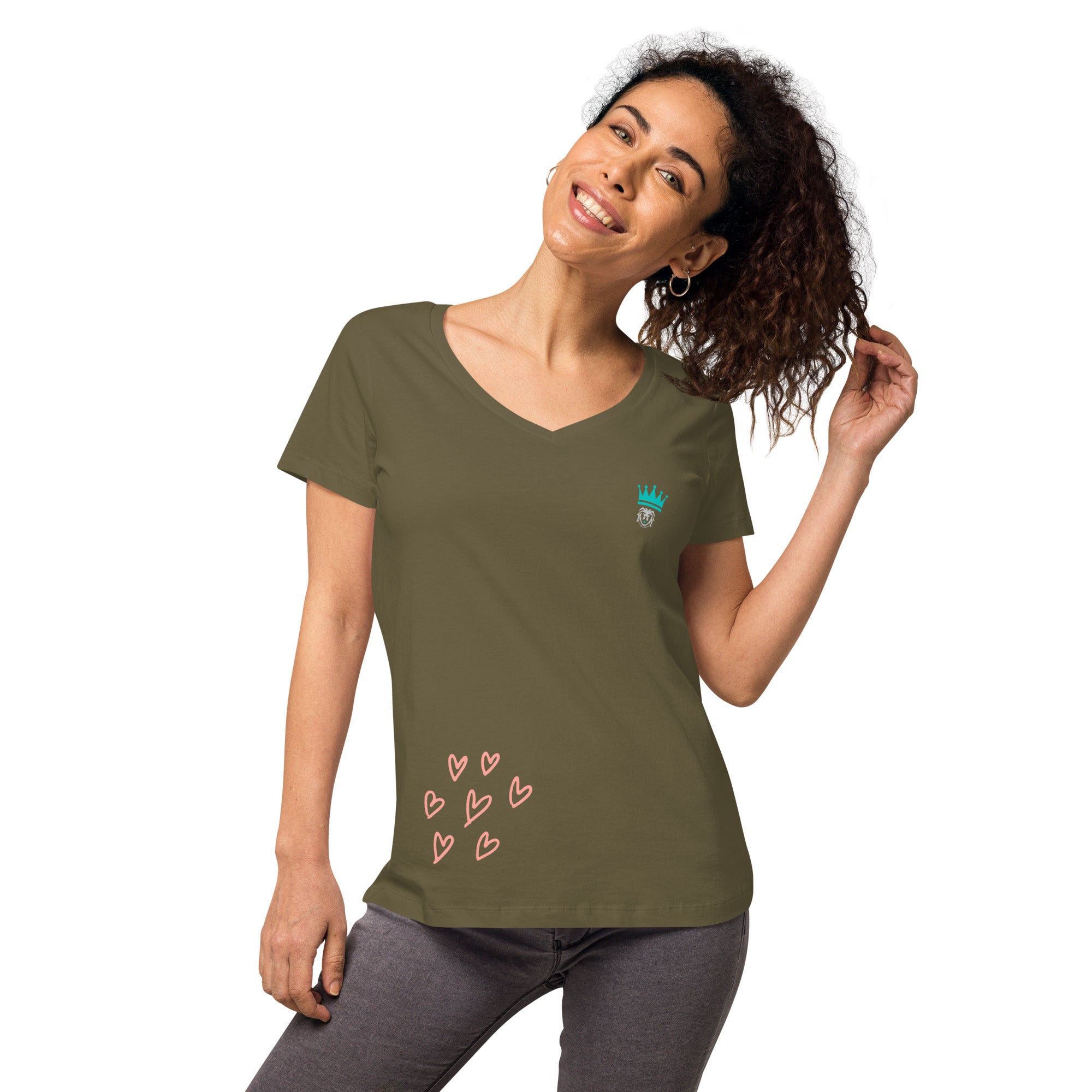 Shirt - Women's Fitted V Neck