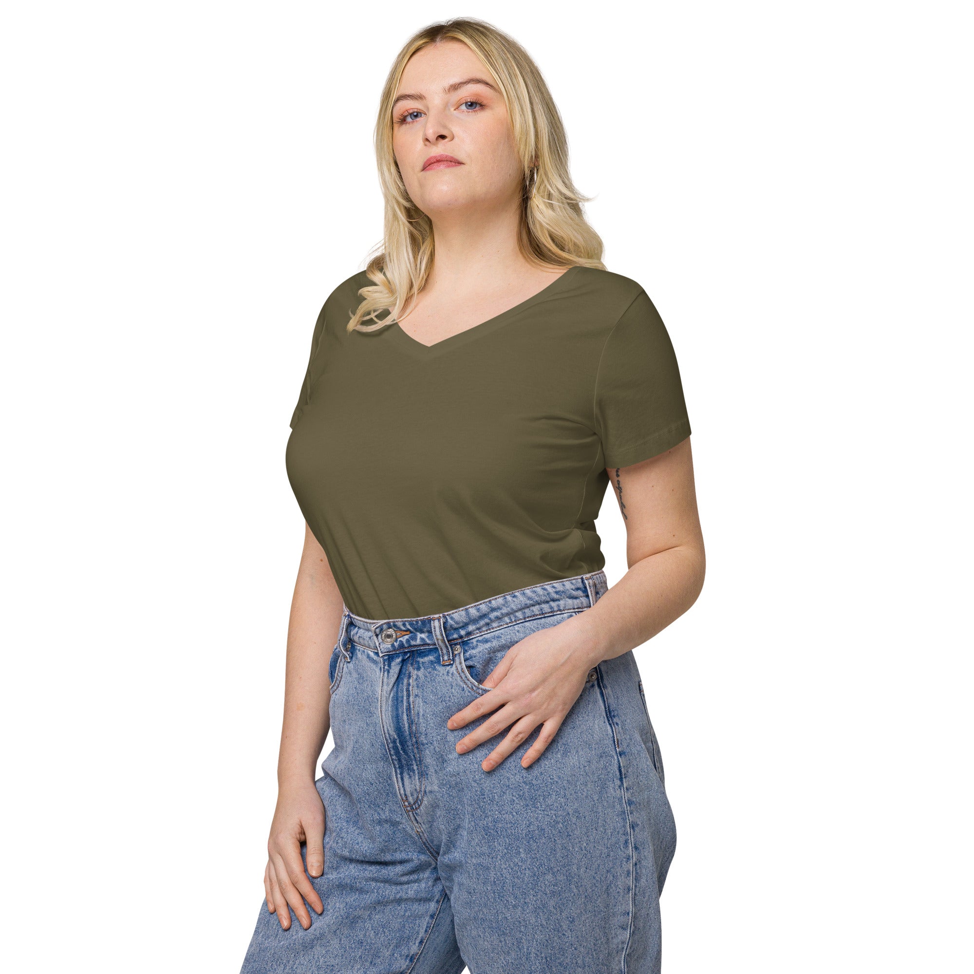Shirt - Women's Fitted V Neck
