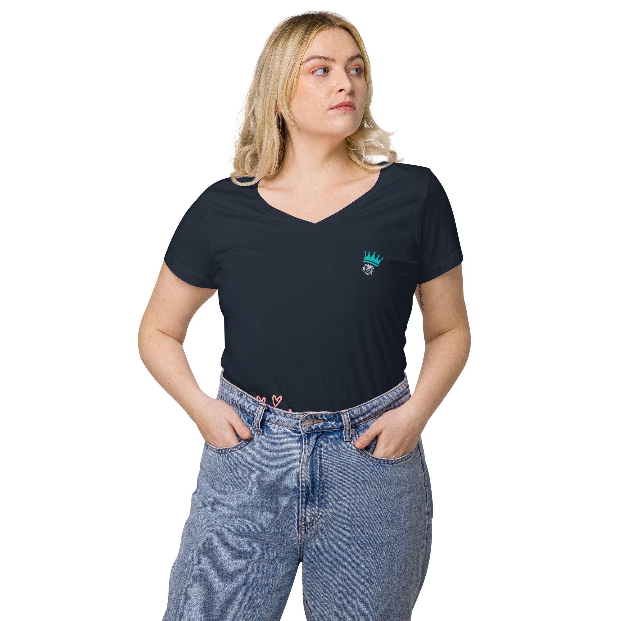 Shirt - Women's Fitted V Neck