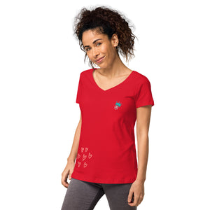 Shirt - Women's Fitted V Neck