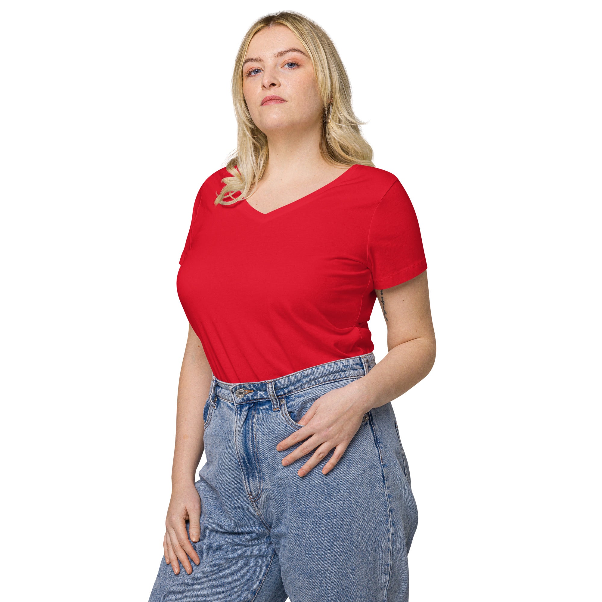 Shirt - Women's Fitted V Neck
