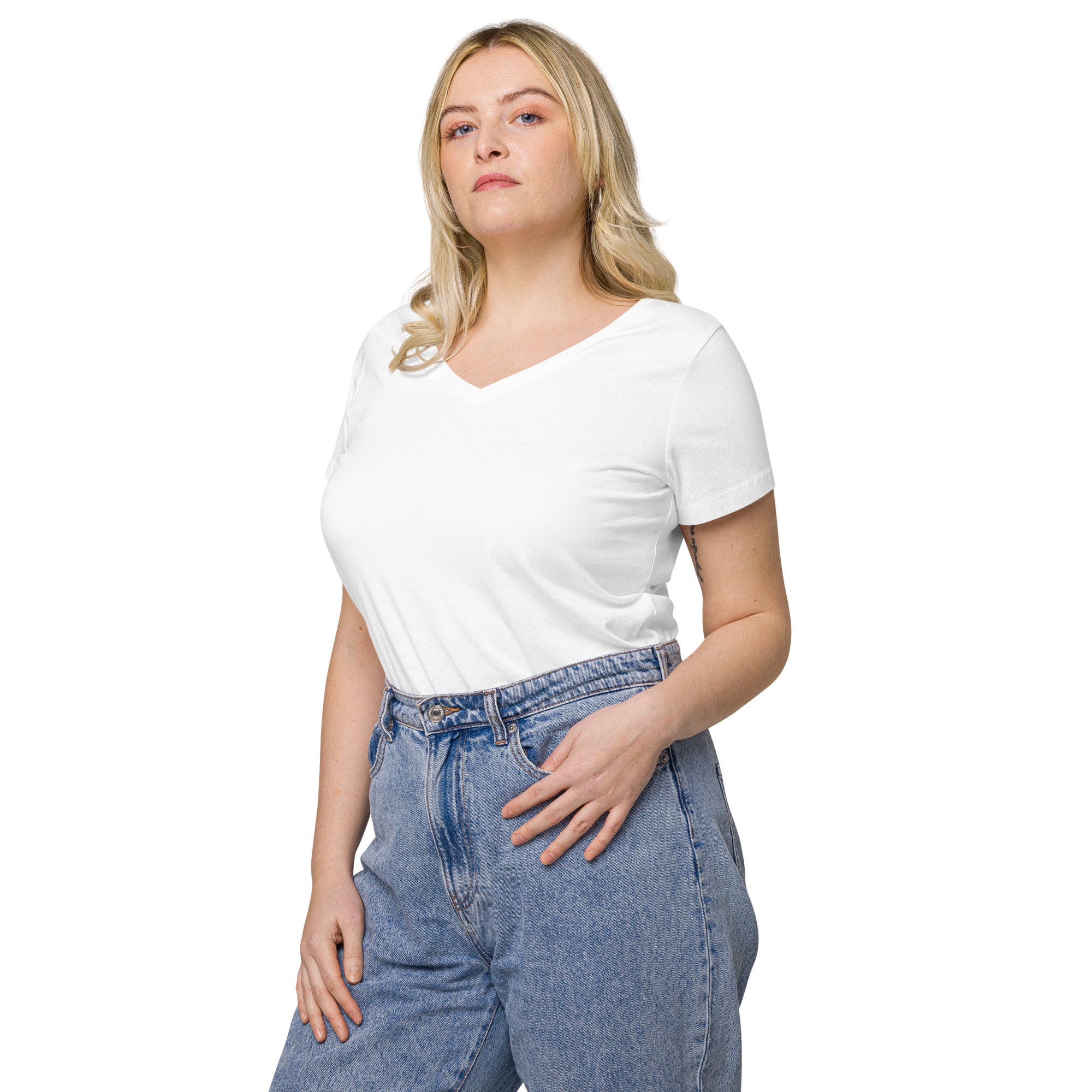 Shirt - Women's Fitted V Neck
